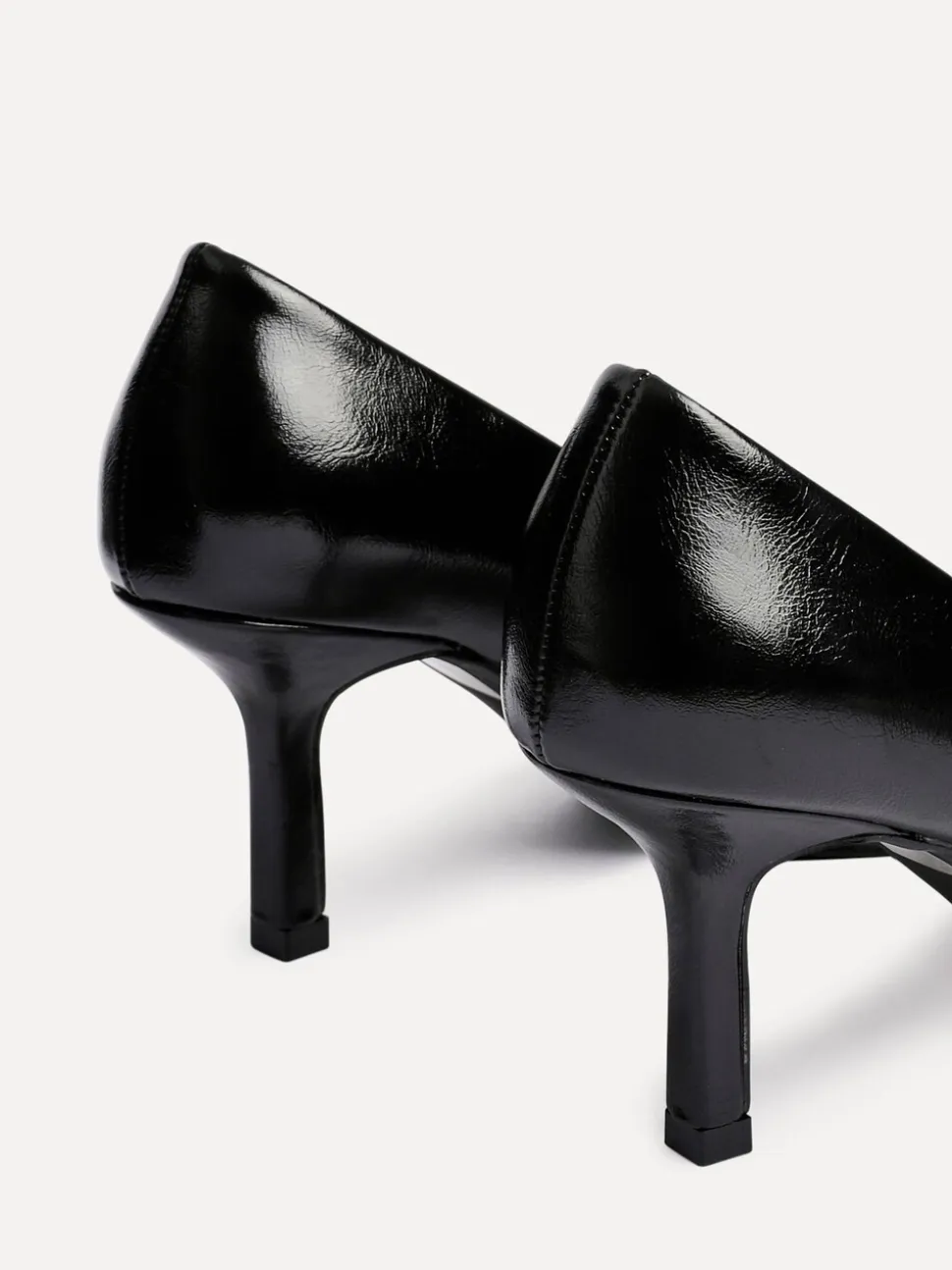 Noir en PU - Linzi Kat Closed Court Stiletto talons