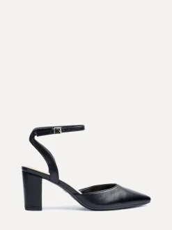 Noir en PU - Linzi Rendall Open Back Block Heeled Escarpin