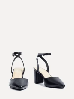 Noir en PU - Linzi Rendall Open Back Block Heeled Escarpin