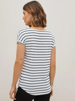 noir et blanc rayé - Lot de 3 T-shirts à manches courtes 100 % coton