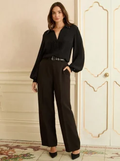 Noir Feston - Chemise Love & Roses à manches longues boutonnée