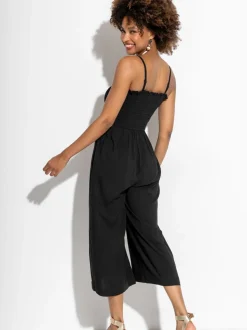 Noir foncé - Combinaison de plage Pour Moi bustier à corsage froncé