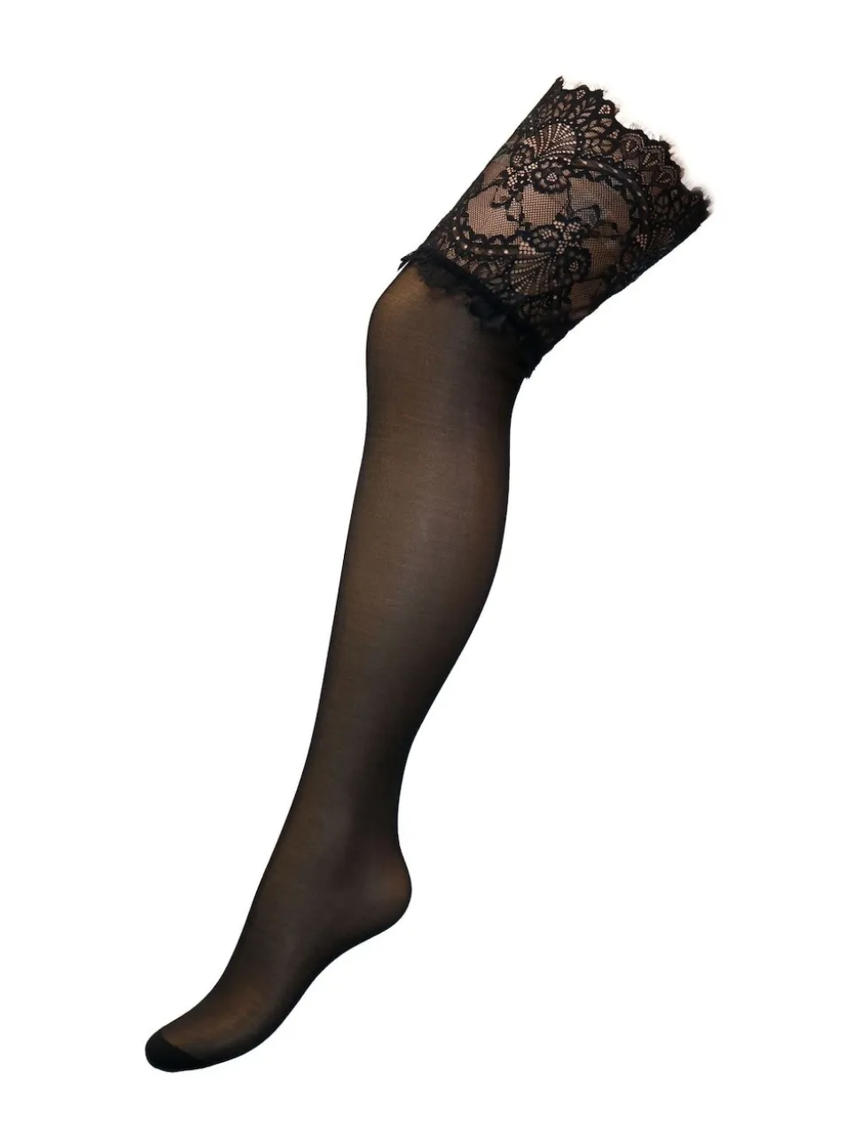 Noir foncé - Pour Moi Deep Eyelash 15 Hold-ups en dentelle deniers