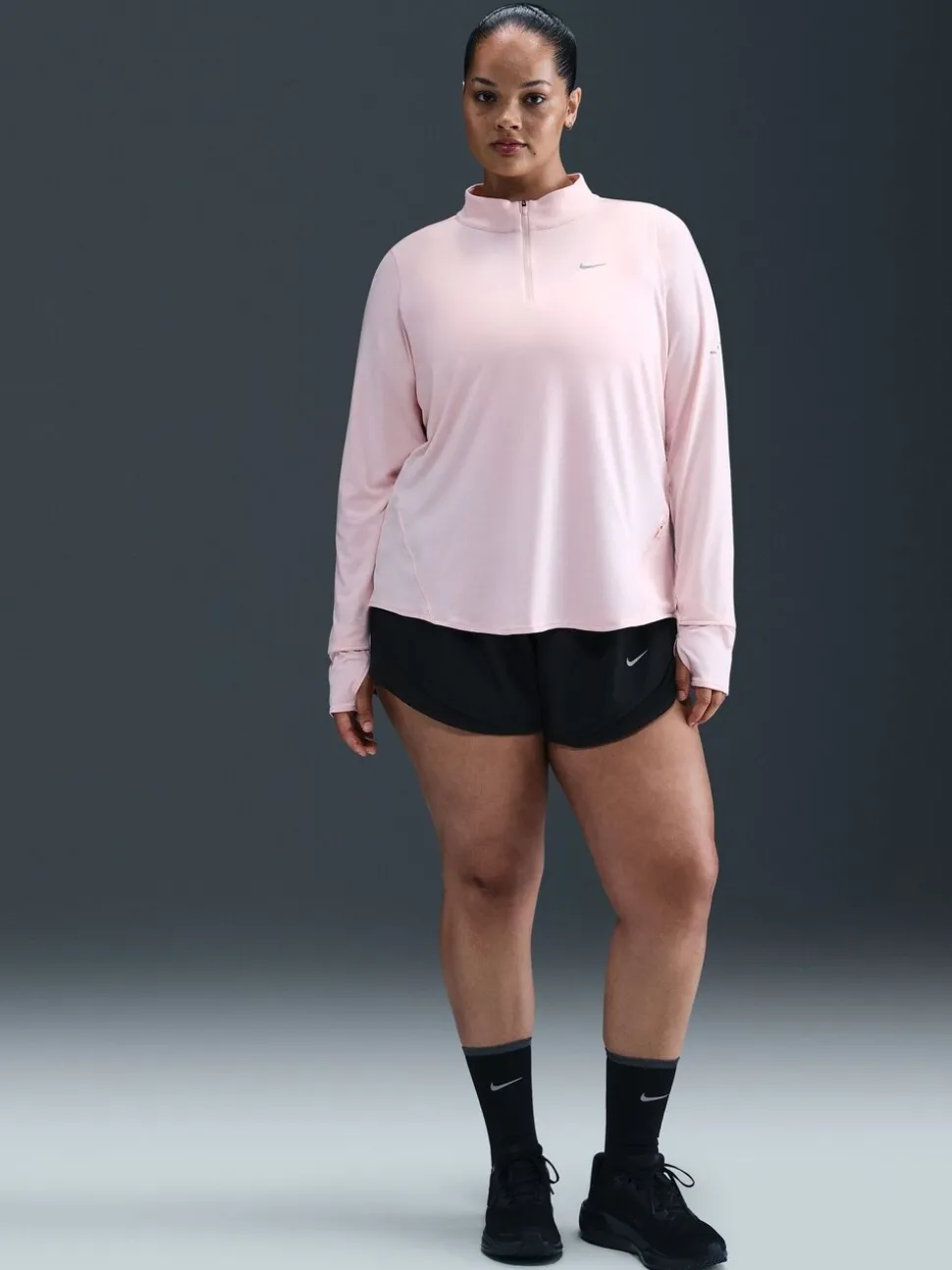 Noir jaune - Short de running Nike Tempo Dri-FIT Mid Rise 3