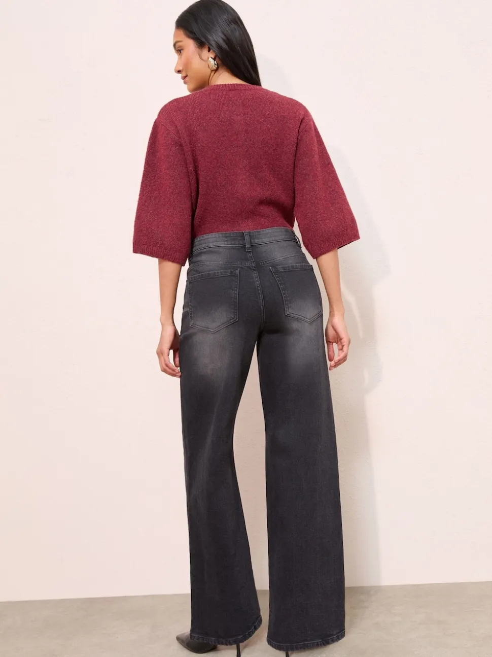 Noir lavé - Jean ample Friends Like These X Lucy Mecklenborgh pour tous les jours