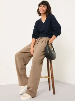 Noir naturel - Pantalons FatFace à carreaux coupe droite