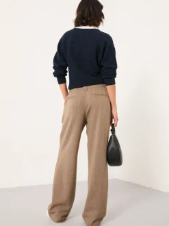 Noir naturel - Pantalons FatFace à carreaux coupe droite