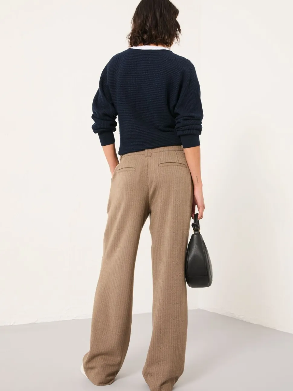 Noir naturel - Pantalons FatFace à carreaux coupe droite