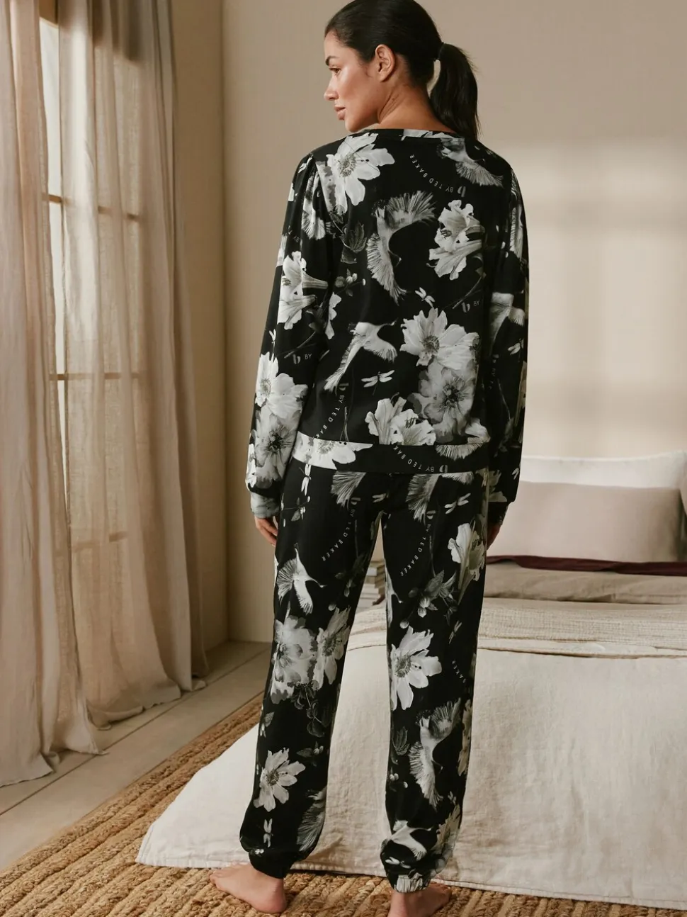 Noir oiseau - Pyjama B by Ted Baker 100% coton interlock