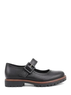 Noir ordinaire - Pavers Mary Jane Chaussures à boucles avec semelle épaisse