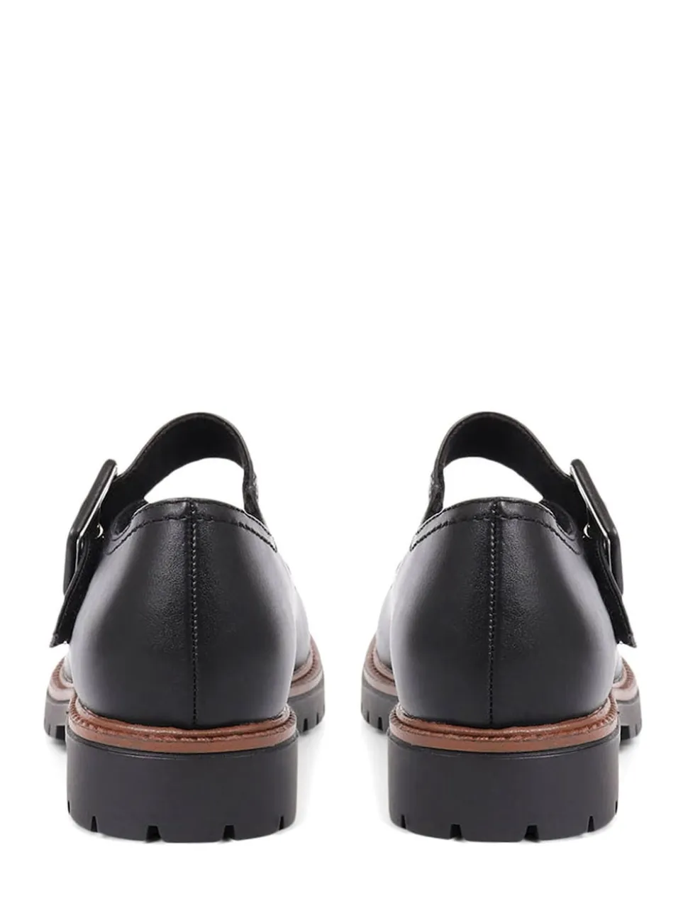 Noir ordinaire - Pavers Mary Jane Chaussures à boucles avec semelle épaisse