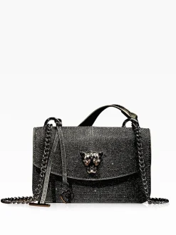Noir pailleté - Sac à bandoulière Lipsy petite chaîne