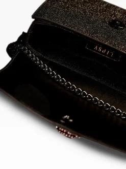 Noir pailleté - Sac à bandoulière Lipsy petite chaîne