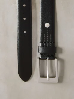 Noir/argenté - Ceinture N. Premium Made In Italie en Cuir