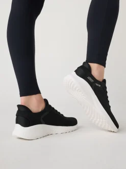 Noir/Blanc - Baskets Skechers BOBS Sport Squad Chaos Slip In
