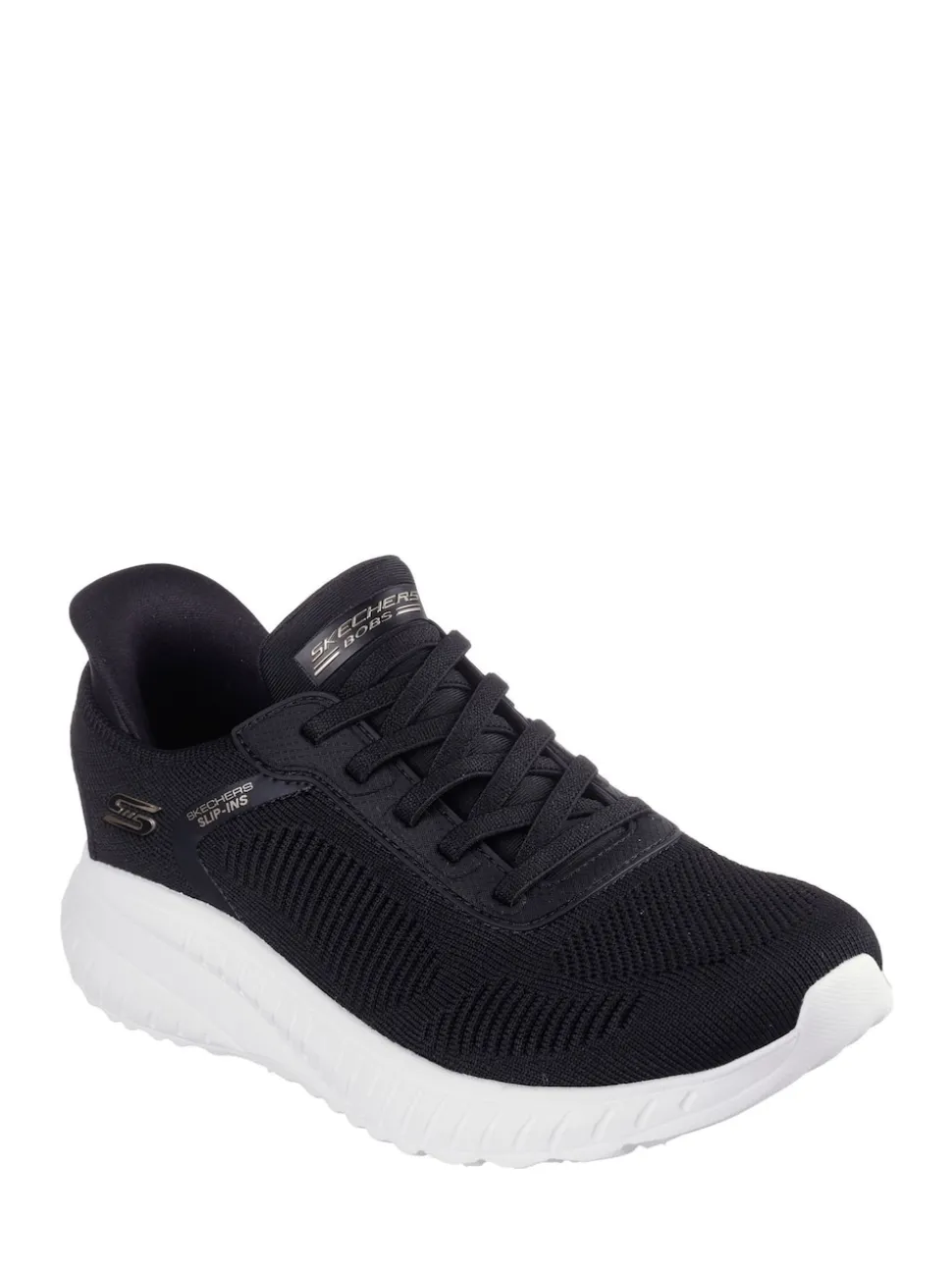 Noir/Blanc - Baskets Skechers BOBS Sport Squad Chaos Slip In