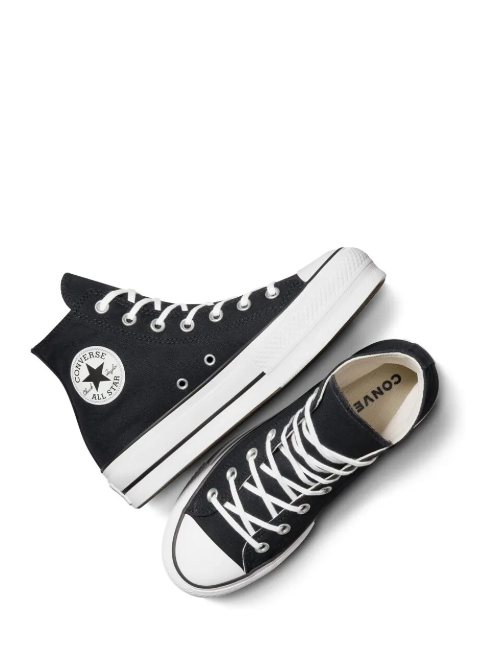 Noir/Blanc - Converse Baskets larges Chuck Taylor All Star Lift