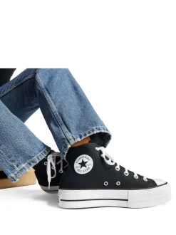 Noir/Blanc - Converse Baskets larges Chuck Taylor All Star Lift