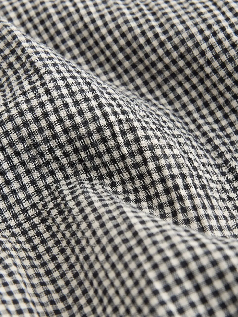 Noir/Blanc - Jupe longue vichy taille basse