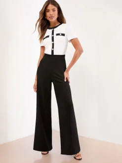 Noir/Blanc - Lipsy Combinaison militaire boutonnée