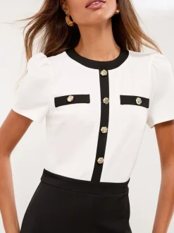 Noir/Blanc - Lipsy Combinaison militaire boutonnée