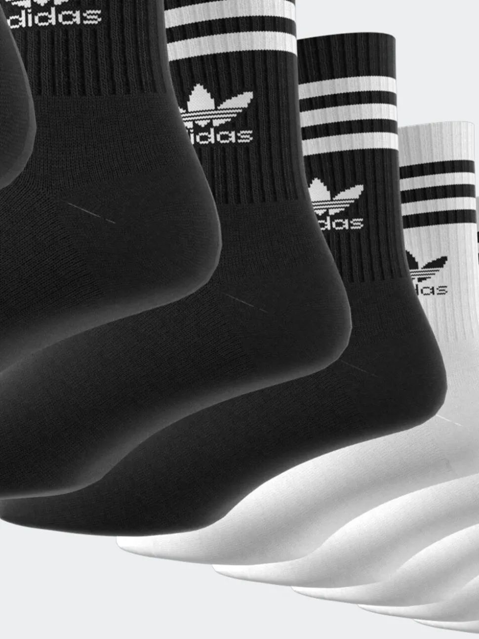 Noir/Blanc - Lot 3 de chaussettes adidas Originals à 10 bandes