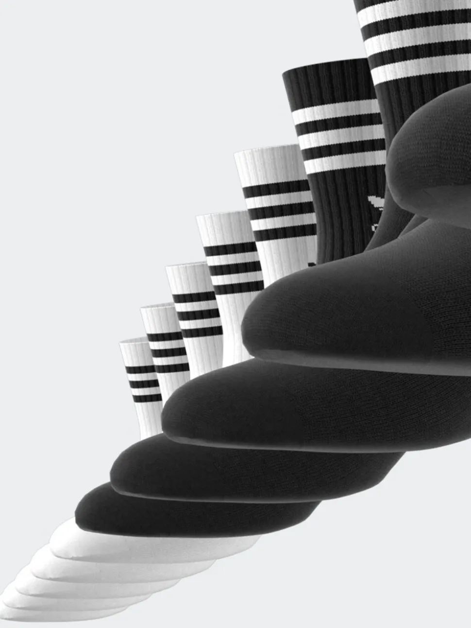 Noir/Blanc - Lot 3 de chaussettes adidas Originals à 10 bandes