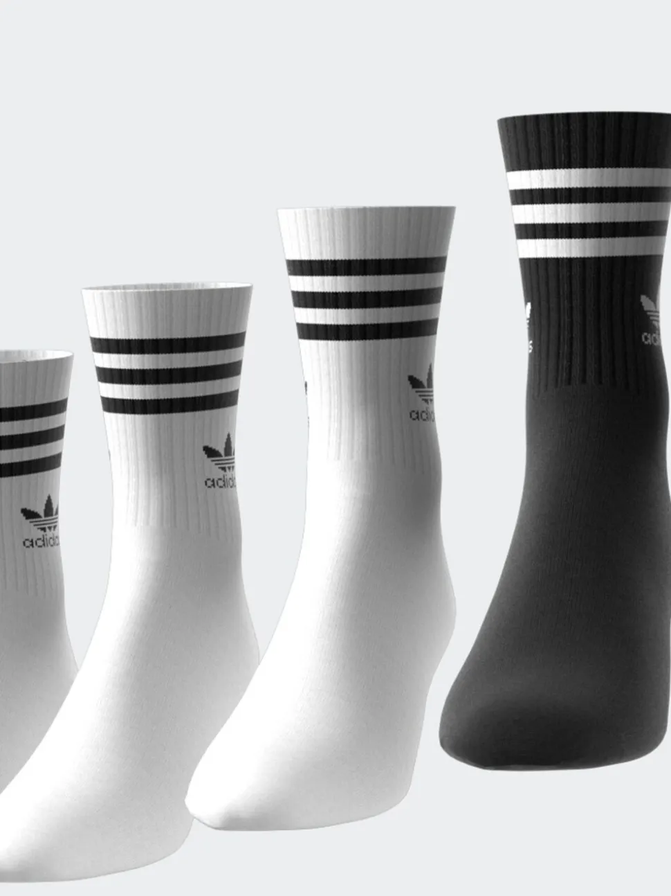 Noir/Blanc - Lot 3 de chaussettes adidas Originals à 10 bandes
