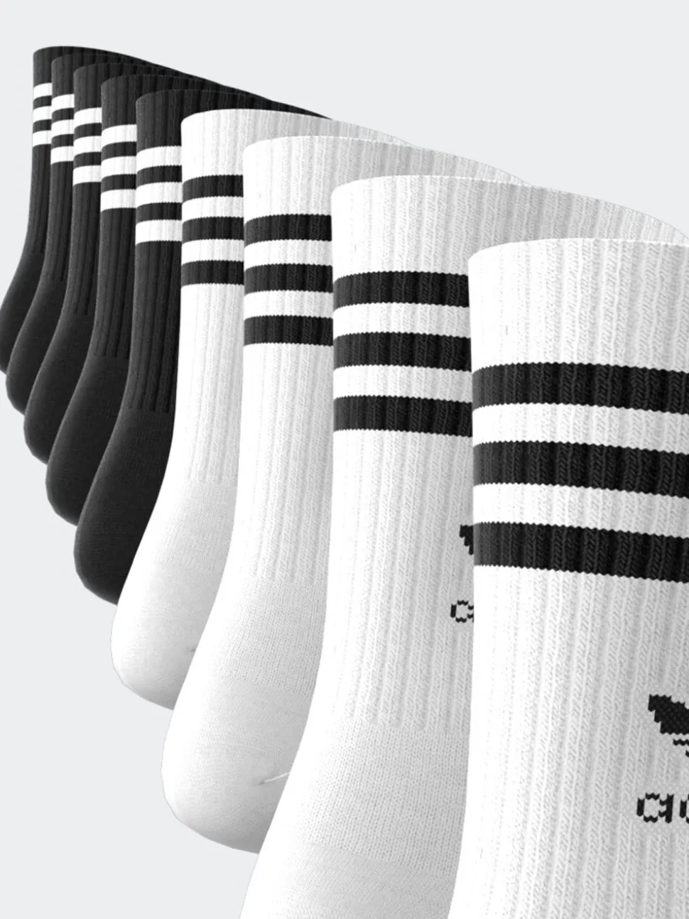 Noir/Blanc - Lot 3 de chaussettes adidas Originals à 10 bandes