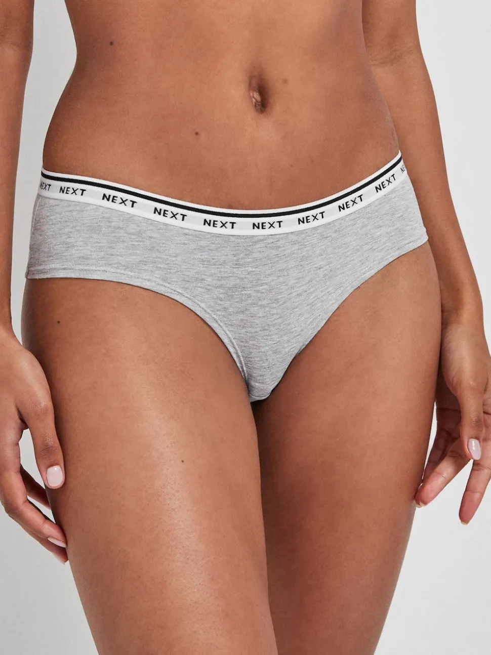 Noir/Blanc - Lot de 7 culottes à logo en coton