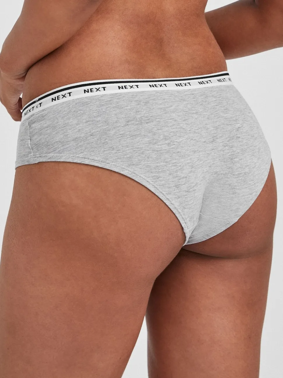 Noir/Blanc - Lot de 7 culottes à logo en coton