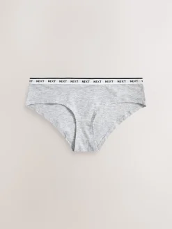 Noir/Blanc - Lot de 7 culottes à logo en coton