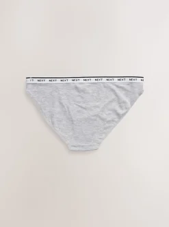Noir/Blanc - Lot de 7 culottes à logo en coton