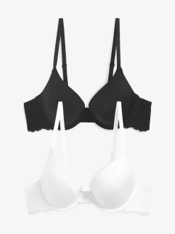Noir/Blanc - Lot de 2 soutiens-gorge T-shirt lissants A-E