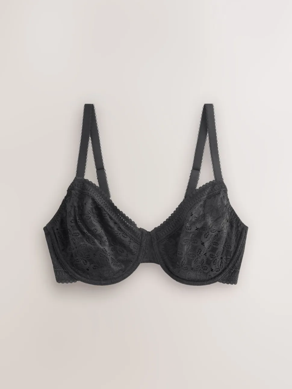 Noir/Blanc - Lot de 2 soutiens-gorge DD+ en dentelle non rembourrés bonnets complets
