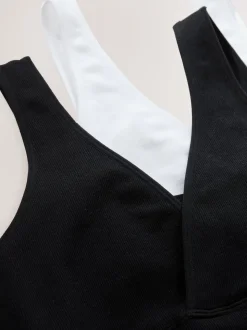 Noir/Blanc - Lot de gilets d’allaitement de maternité 2