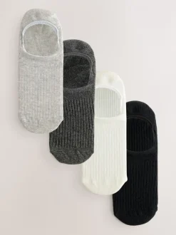 Noir/Blanc - Paquet de chaussettes invisibles 4