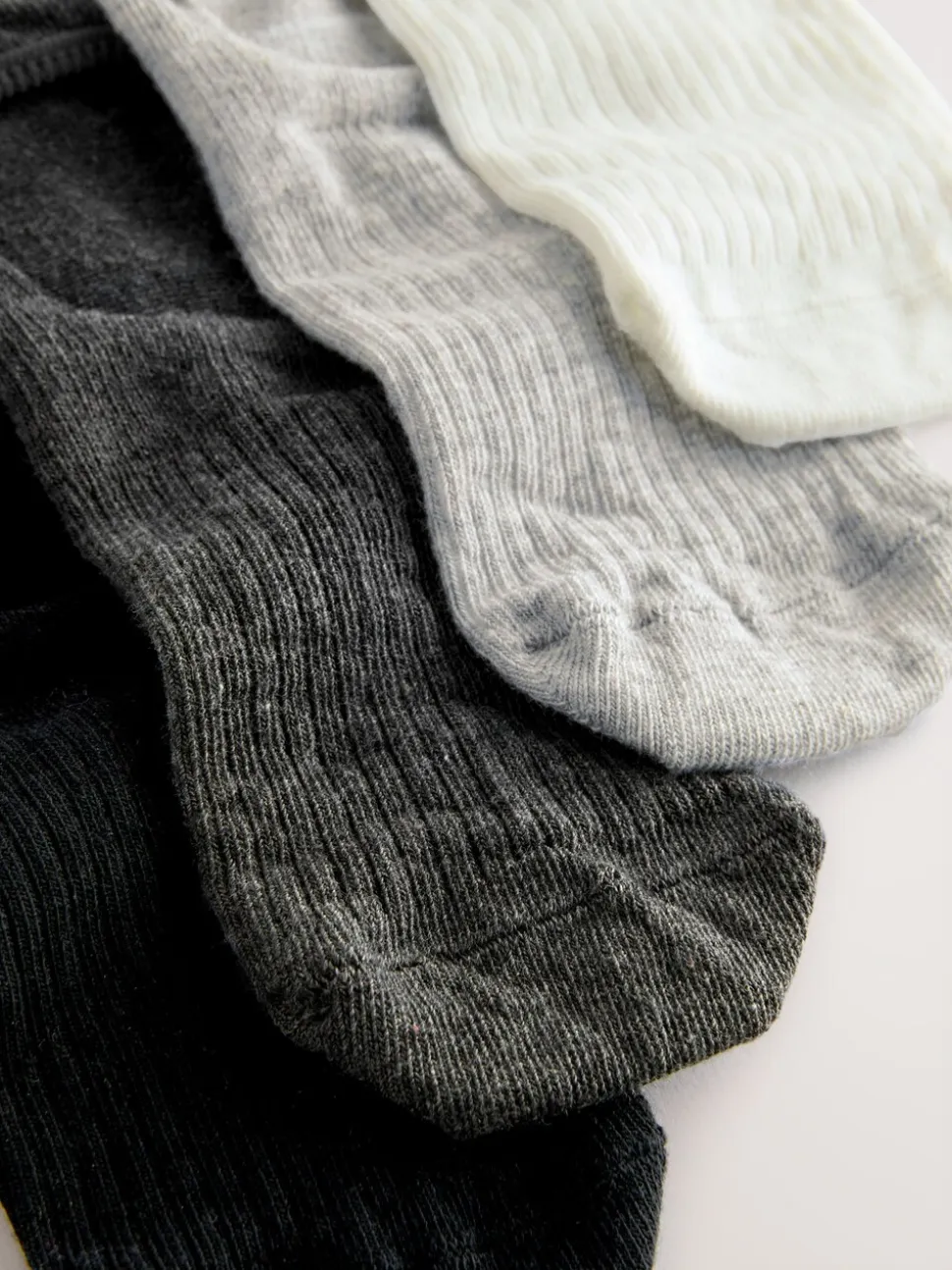 Noir/Blanc - Paquet de chaussettes invisibles 4