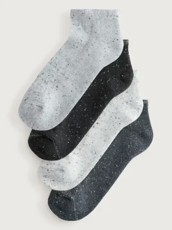 Noir/Blanc - Paquet de chaussettes à semelles coussinées de Neppy 4