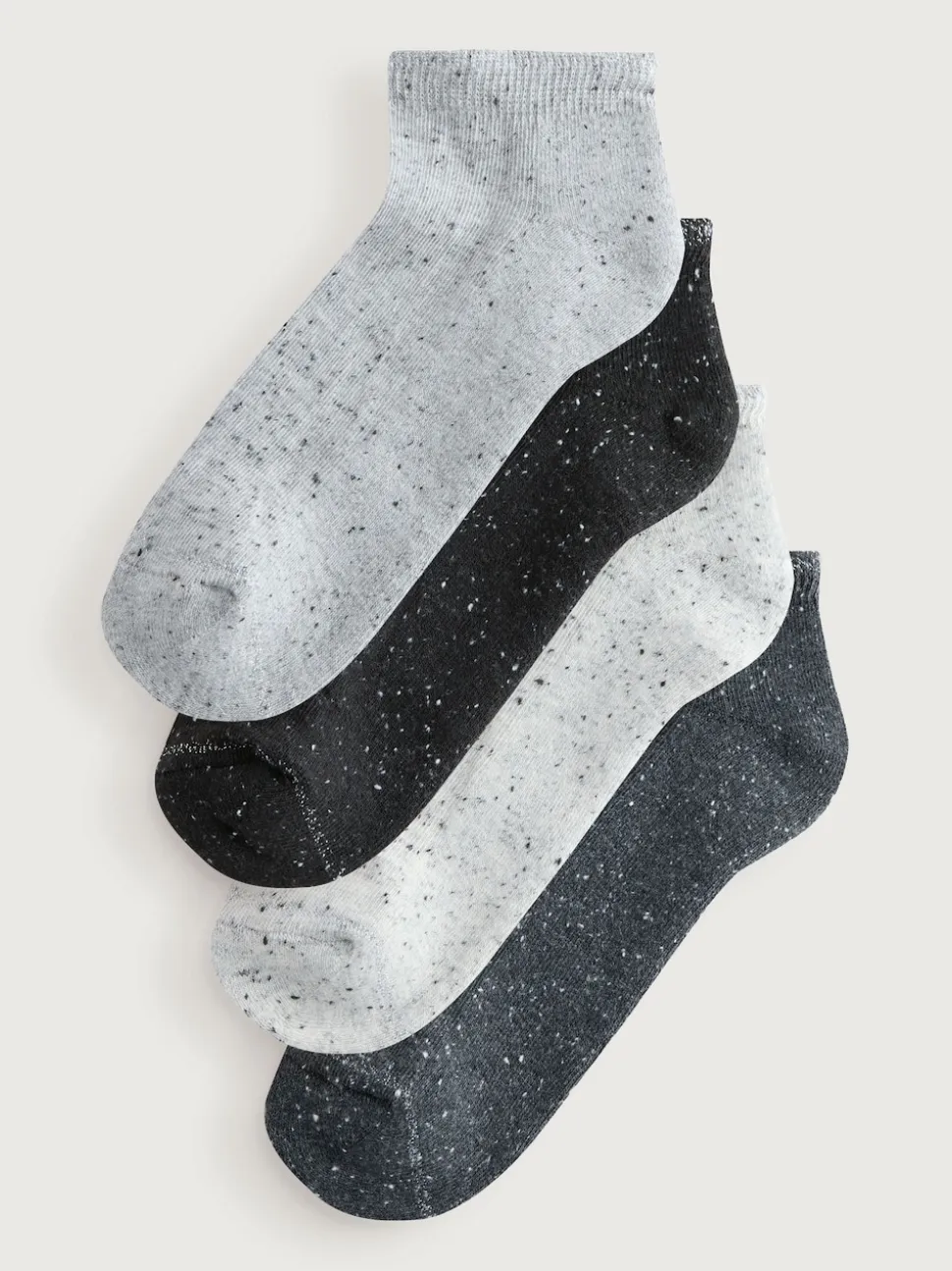 Noir/Blanc - Paquet de chaussettes à semelles coussinées de Neppy 4
