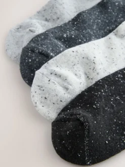 Noir/Blanc - Paquet de chaussettes à semelles coussinées de Neppy 4