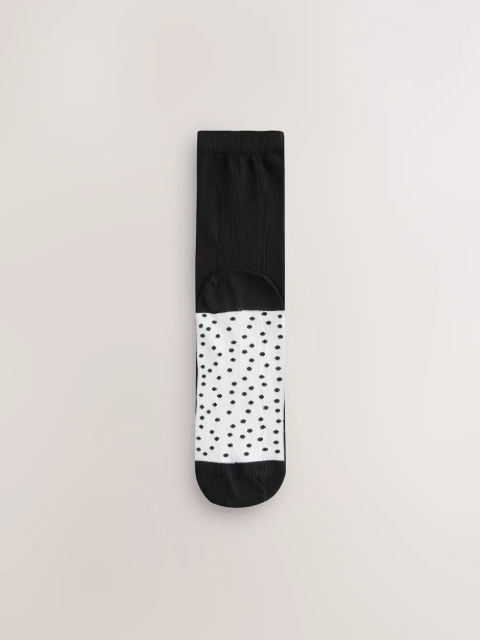 Noir/blanc à pois/rayures - Semelle intérieure Ankle Socks 4 Pack