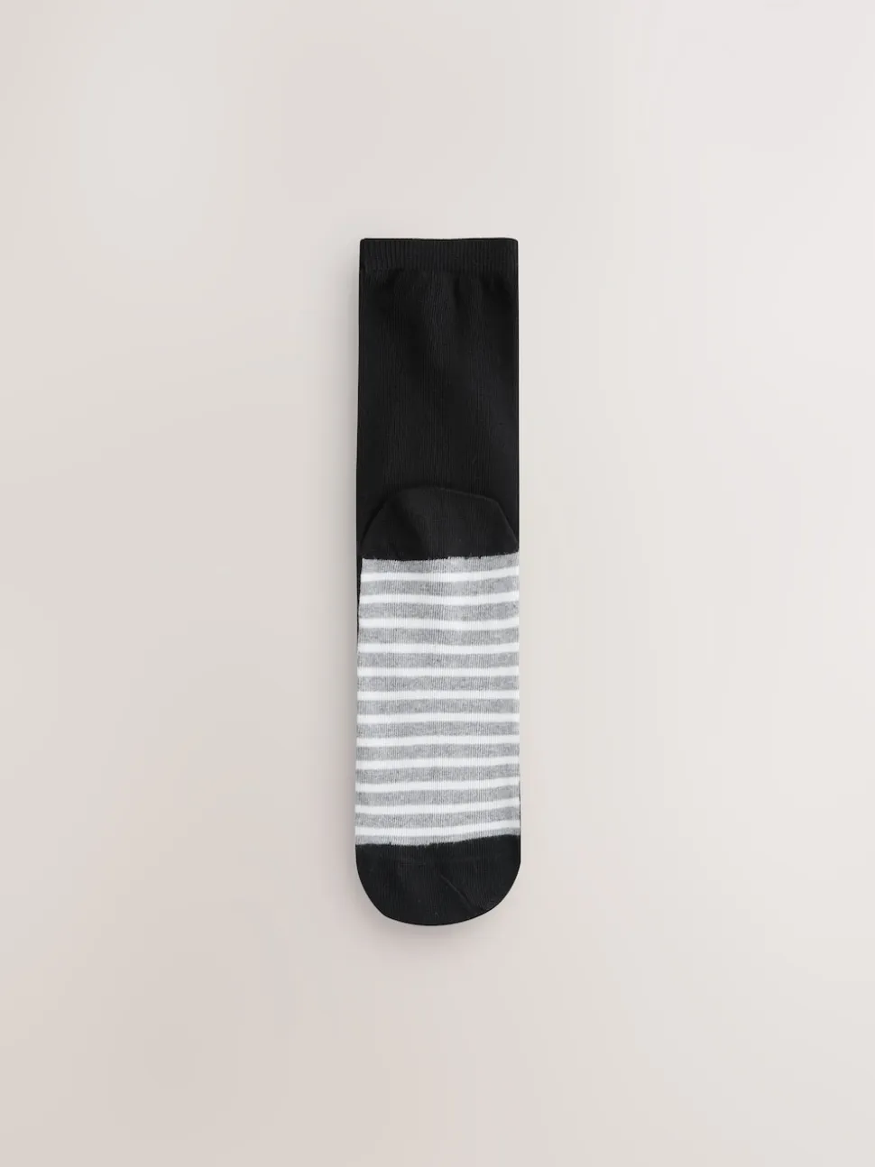 Noir/blanc à pois/rayures - Semelle intérieure Ankle Socks 4 Pack