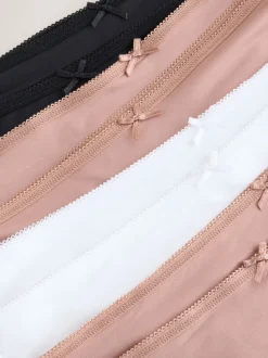 Noir/Blanc/Nu - Culotte en microfibre 10 Pack