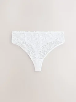 Noir/Blanc/Nu - Lot de 3 culottes NVPL en dentelle sur le devant