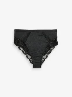 Noir/Blanc/Nu - Lot de 3 culottes bordées de dentelle