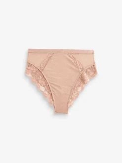 Noir/Blanc/Nu - Lot de 3 culottes bordées de dentelle