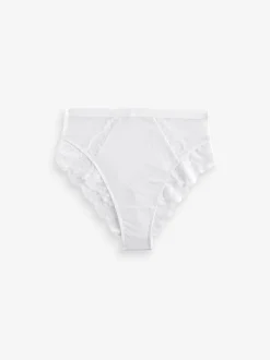 Noir/Blanc/Nu - Lot de 3 culottes bordées de dentelle