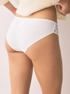 Noir/Blanc/Nu - Lot de 3 culottes NVPL en dentelle sur le devant
