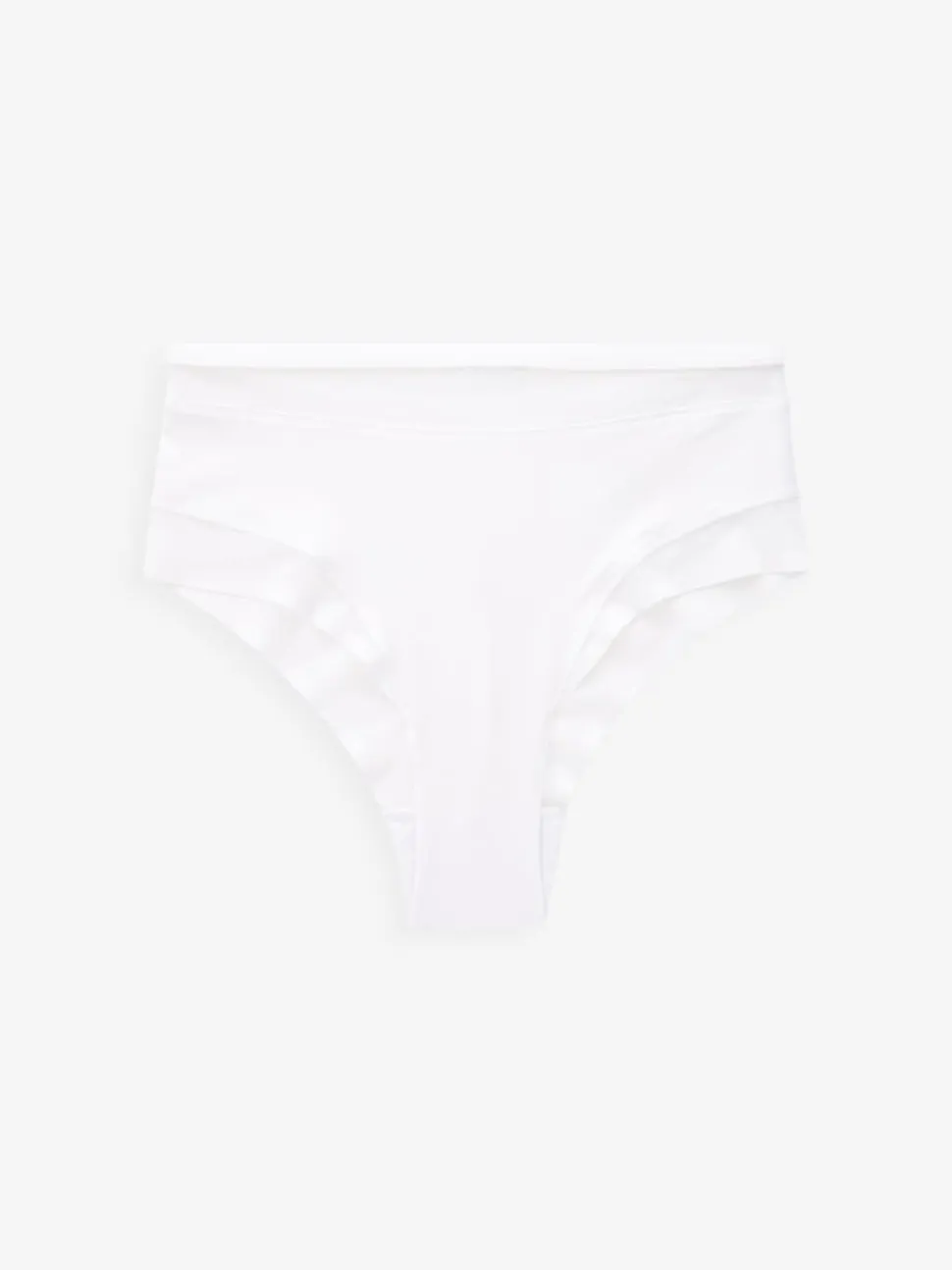 Noir/Blanc/Nu - Mesh Trim Taille haute High Leg Knickers 3 Lot